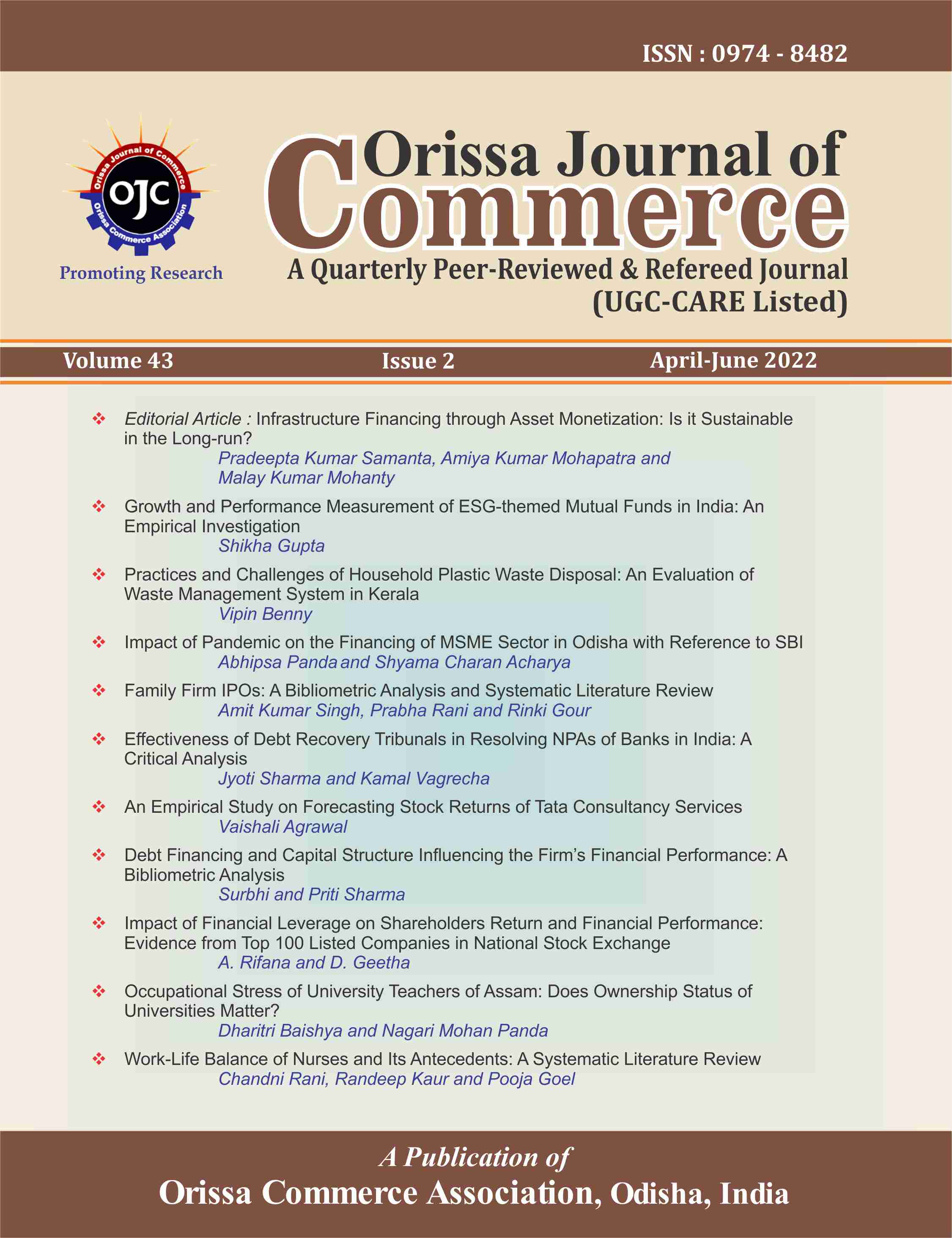 Orissa Journal Of Commerce